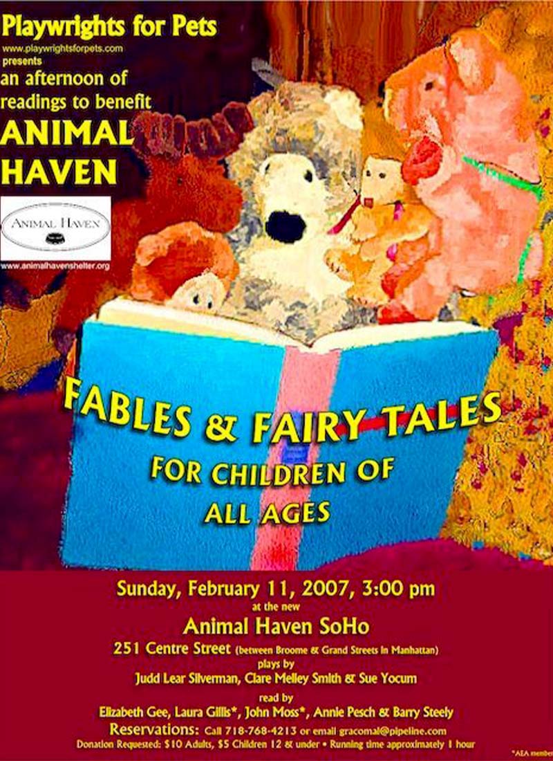 Playwrights for Pets Fables And Fairy Tales Play Bill