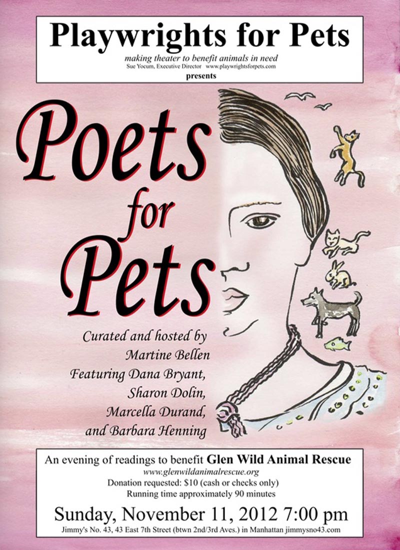 Playwrights for Pets Poets for Pets Play Bill